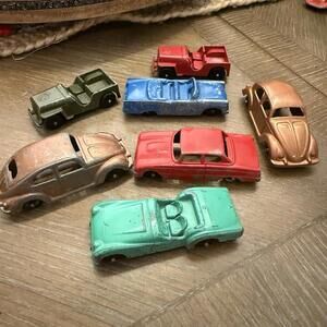 Lot Of 7 Tootsie Toys Metal Cars Chicago USA 1950s